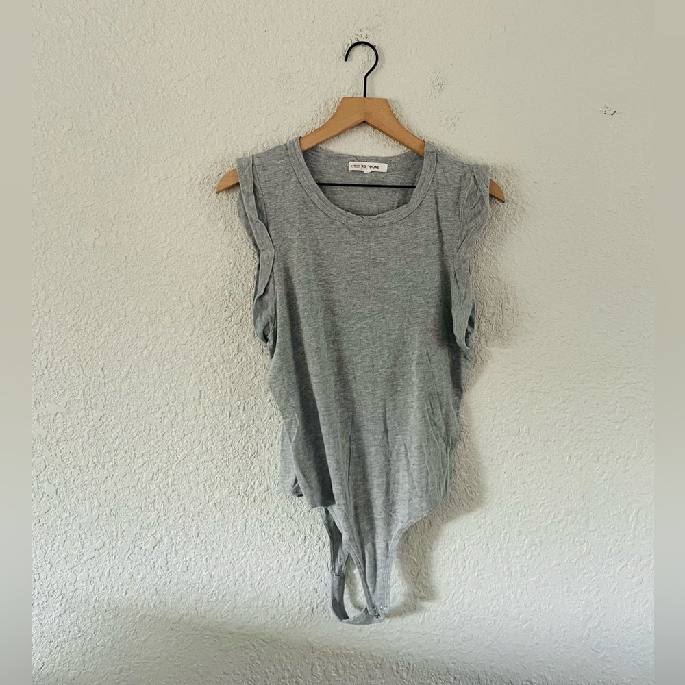 Grey Muscle Tank Bodysuit